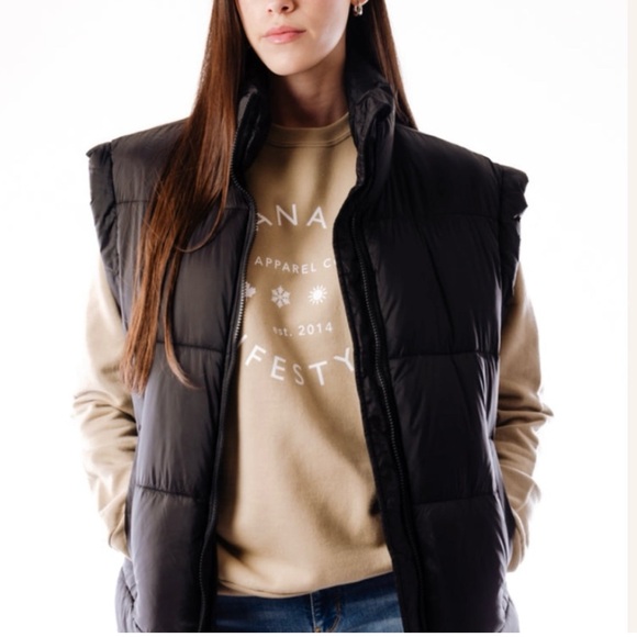 NWT Anthropologie Vest by RD Style Quilted Puffer black pockets “Ash” sz XS L - Picture 5 of 16